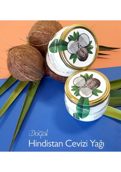 Katı Hindistan Cevizi Yağı, Soğuk Sıkım, Aromaterapi Yağları, 300 gr