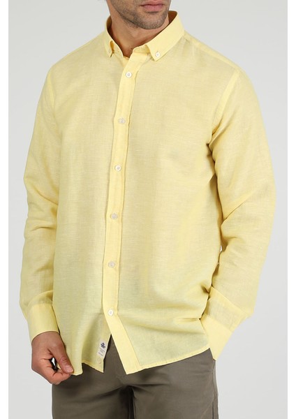 Relaxed Fit Düğmeli Yaka Gömlek Neo-Epherest Açık Sarı fiyatları