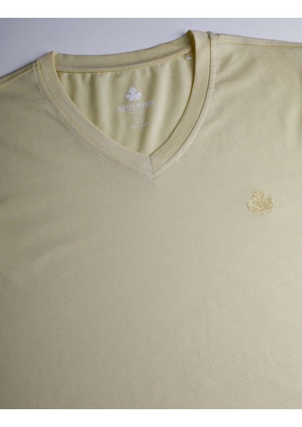 Erkek V Yaka T-Shirt Neo-Alpes Açık Sarı fiyatları