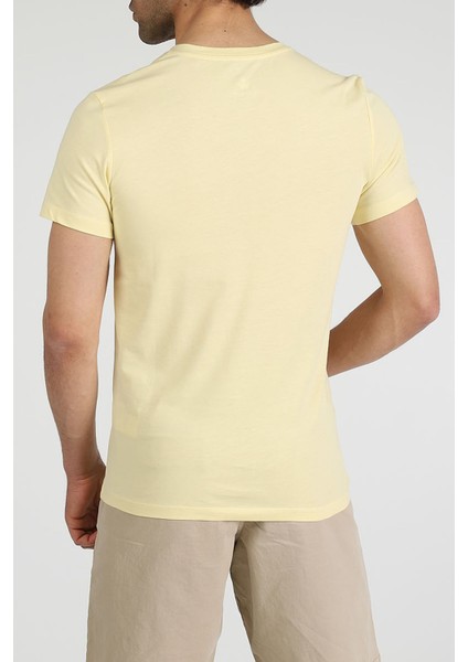 Erkek V Yaka T-Shirt Neo-Alpes Açık Sarı fırsatları