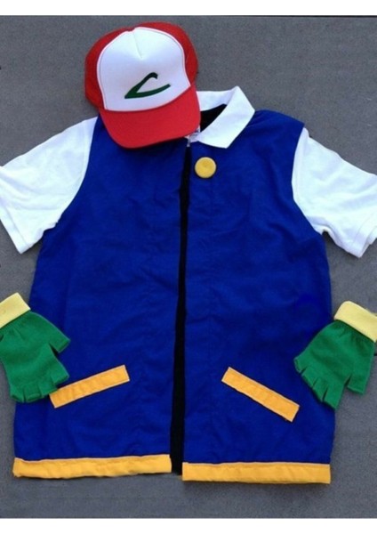 Yetişkin Pokemon Go Ash Ketchum Kostümü