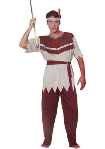 Yetişkin Erkek Kızılderili Kostümü