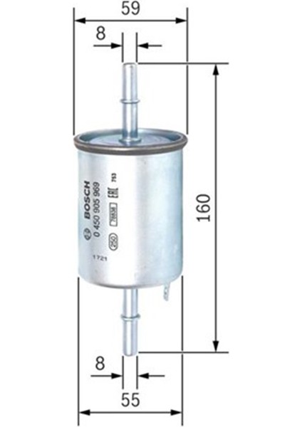 Benzin Filtresi Chevrolet-Daewoo Aveo-Lacettı-Matız-Nubıra-Rezzo-Spark 05 0450905969