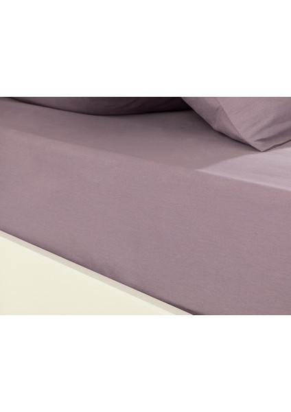 Düz Pamuk Tek Kişilik Lastikli Çarşaf Takımı 100 x 200 cm Leylak fiyatları