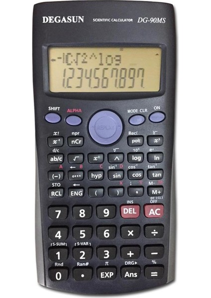 Fonksiyonlu Hesap Makinası Çift Satır Geniş Ekran DG-90MS