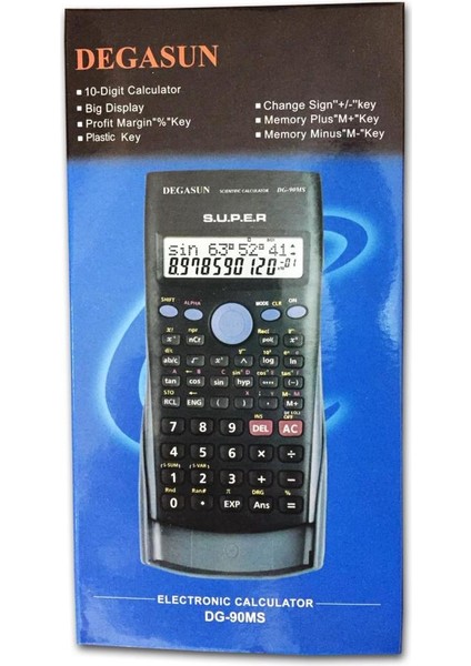 Fonksiyonlu Hesap Makinası Çift Satır Geniş Ekran DG-90MS modelleri