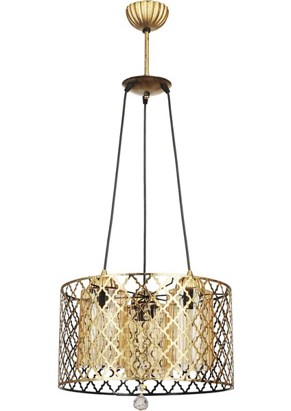 3lü Kulin Avize (Siyah Sarı Patine)