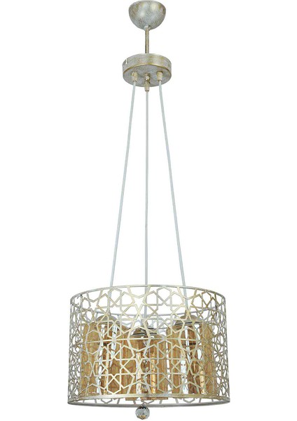 3lü Kulin Avize (Krem Sarı Patine)