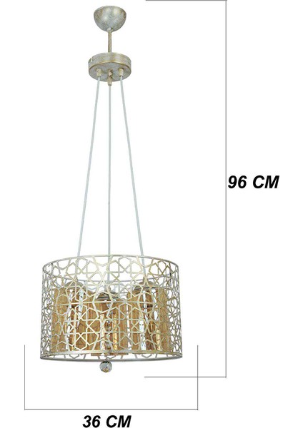 3lü Kulin Avize (Krem Sarı Patine) fiyatları