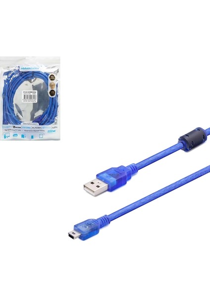 Kablo USB 5pin V3 1.5mt Oyun Kolu Uyumlu Hadron HD-4065