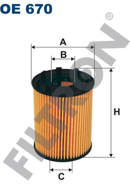 Yağ Filtresi Albea-Doblo-Palıo-Fıorıno-Grande Punto 1.3 Jtd 03 Astra-Combo-Merıva-Agıla 1.3 Cdtı Fıltron OE670