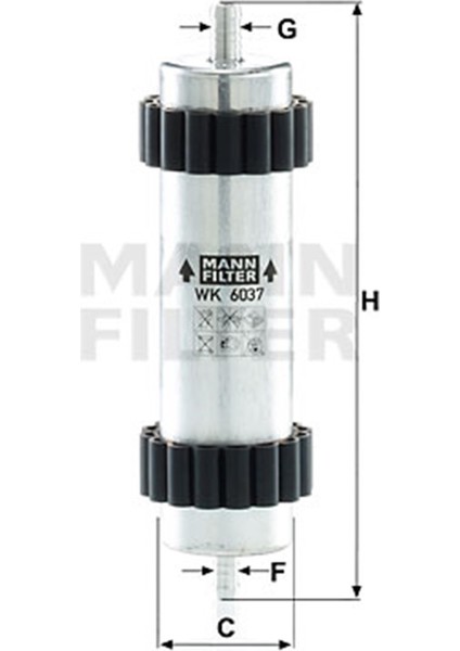 Yakıt Filtresi A4-A5-A6-A7 2.0 3.0 Tdı 12 Mann WK6037