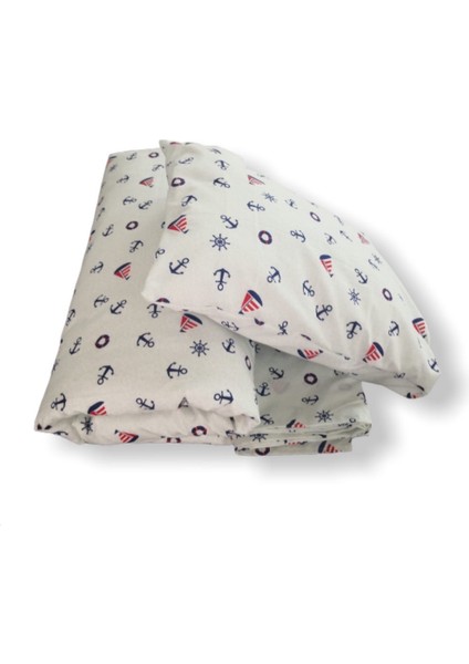 Pamuk Bebek/çocuk Yastık Çarşaf Yorgan Seti Denizci Desen modelleri