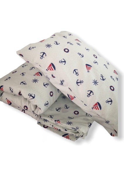 Pamuk Bebek/çocuk Yastık Çarşaf Yorgan Seti Denizci Desen fırsatları