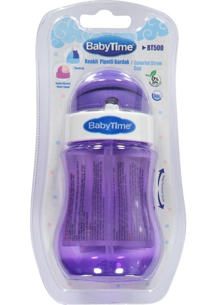 Babytime Renkli Pipetli Bardak 150 ml 9+ Ay