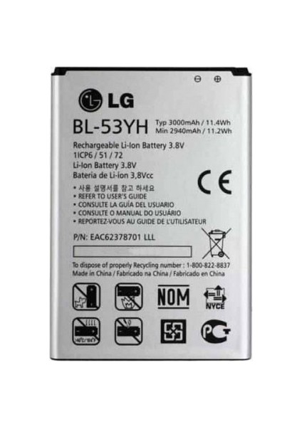 Lg G3 D855 Batarya