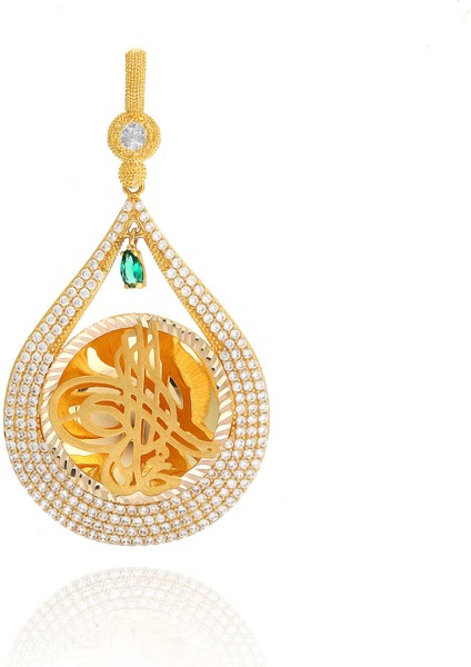 Prenses Pırlanta Kadın 14 Ayar Altın Damla Model Osmanlı Tuğrası