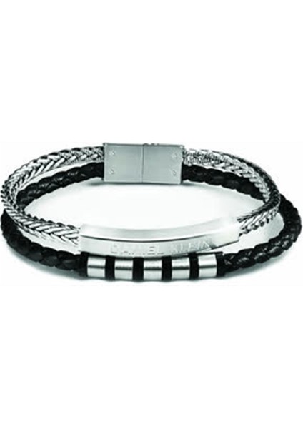 Erkek Deri Çelik Bileklik