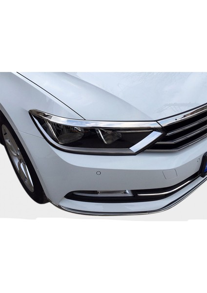 Vw Passat B8 ( 2015-2016-2017-2018 ) Far Kaşı 3 Parça Paslanmaz Krom