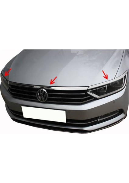 Vw Passat B8 ( 2015-2016-2017-2018 ) Far Kaşı 3 Parça Paslanmaz Krom