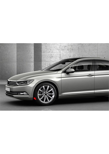 Vw Passat B8 ( 2015-2016-2017-2018 ) Ön Tampon Alt 3 Parça Paslanmaz Krom