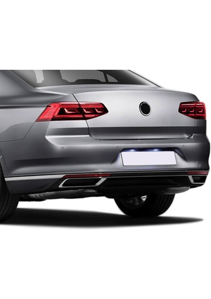 Vw Passat B8.5 2019-2020-2021 Difüzör Krom Paslanmaz 3 Parça Difrizör