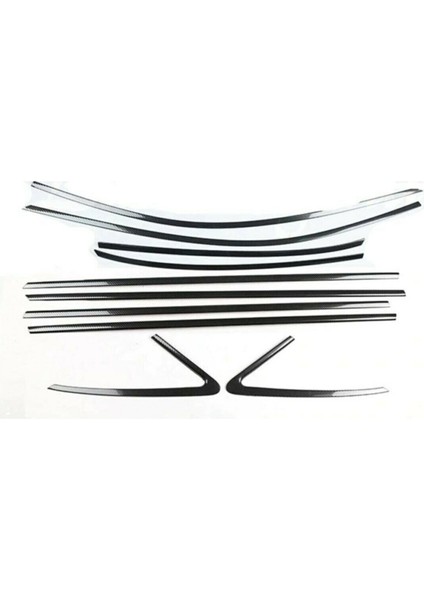 Audi A3 Hb 2013-2021 Cam Çıta Çerçevesi Komple Set Kromu Nikelajı 8 Parça Full Set