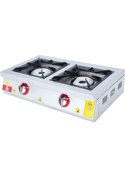 Set Üstü Ocak 2'li - 80X45 - Gazlı