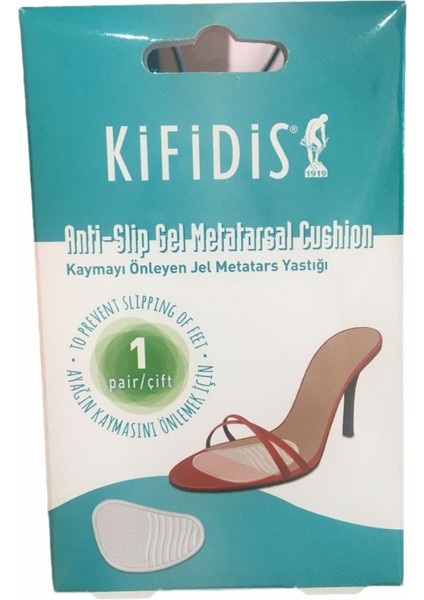 Kifidis Kaymayı Önleyen Silikon Jel Metatars Yastığı