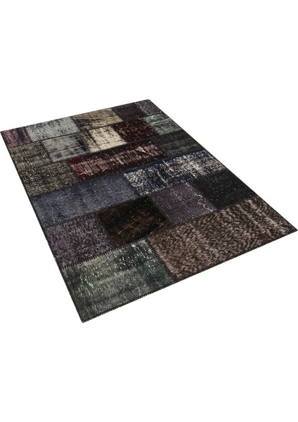 Özel Patchwork El Dokuma Eskitme Halı 120 x 180 cm 5660