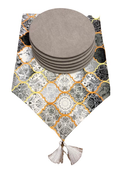 Gri Moroccan Runner Supla Takım