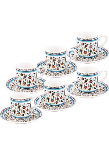 Tulipa 6 Kişilik Kahve Fincan Takımı 80 ml