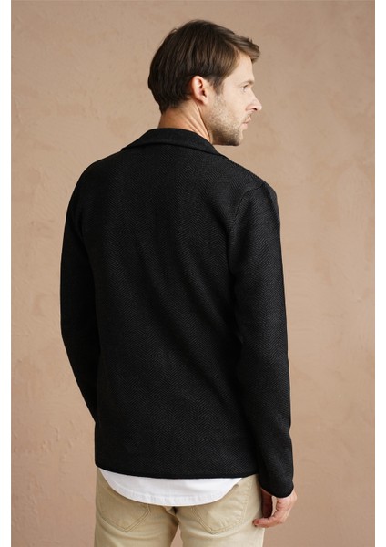 Erkek Füme Şal Yaka Çelik Örgü Ceket HIRKA-HRKCKT1824R03S modelleri