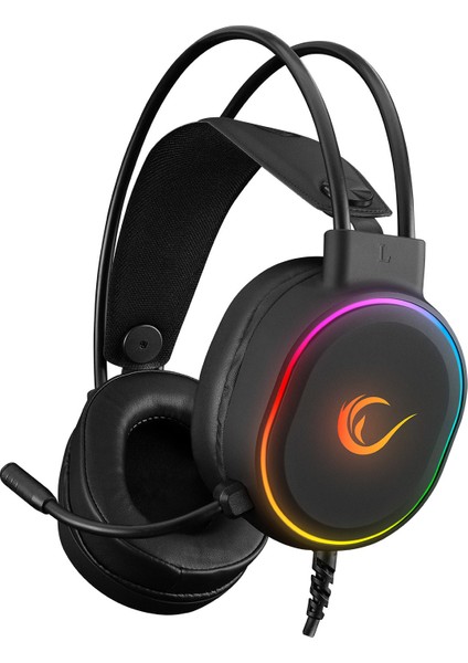 ROGUE Siyah USB 7.1 Surround RGB Ledli Gaming Esnek Mikrofonlu Oyuncu Kulaklık