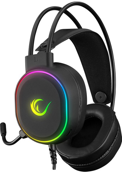 ROGUE Siyah USB 7.1 Surround RGB Ledli Gaming Esnek Mikrofonlu Oyuncu Kulaklık