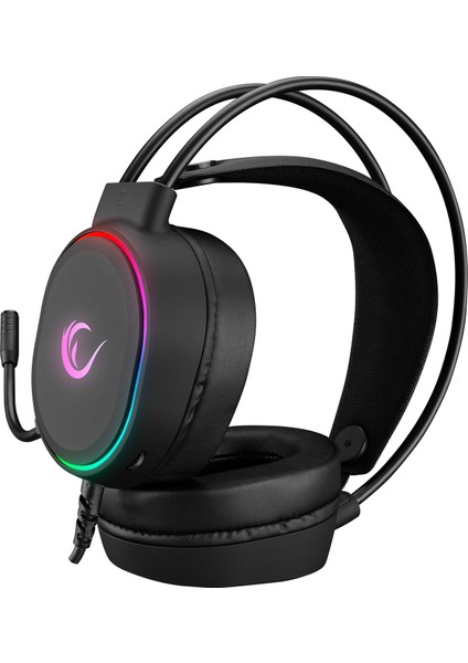 ROGUE Siyah USB 7.1 Surround RGB Ledli Gaming Esnek Mikrofonlu Oyuncu Kulaklık