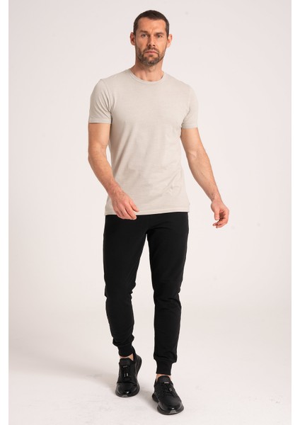 Yuvarlak Yaka Normal Fit Erkek Sand Tişört, %100 Pamuk Basic Erkek Tshirt fiyatları