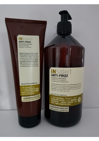 Anti-Frizz Hydrating Nemlendirici Şampuan 900ml &250ml Nemlendirici Maske