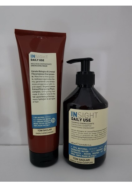 Daily Use Energizing Enerji Veren Günlük Şampuan 400ml&250ml Enerji Veren Günlük Maske