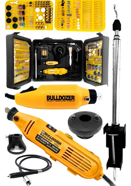 Çift Makineli Profesyonel Gravür Seti 450W Kalıpçı Taşlama 450 Parça Aksesuar