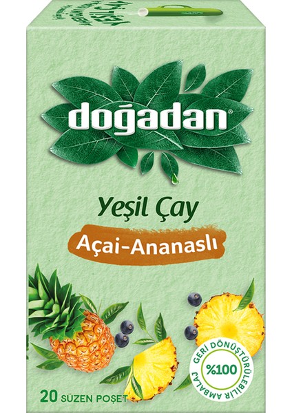 Yeşilçay Açai Ananas Bitki Çayı 20li