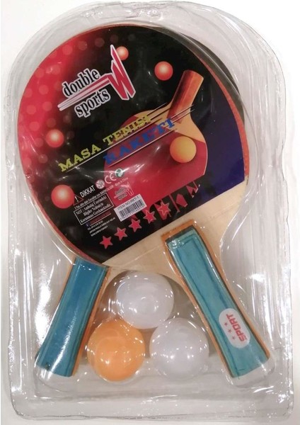 Double Sports Masa Tenisi Raketi 2'li Set