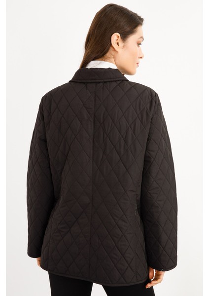 Kadın Kapitone Araboy Ceket 1-6 Siyah modelleri