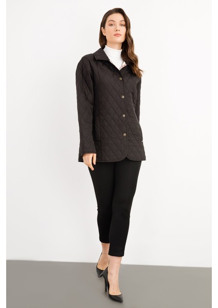 Kadın Kapitone Araboy Ceket 1-6 Siyah fırsatları