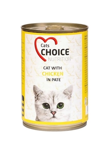 Cats Choice Chicken Tavuklu Kedi Konservesi 400 Gram 24'lü
