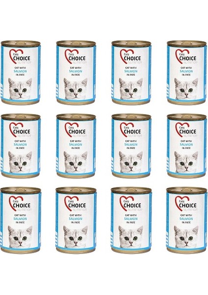 Cat Choice Somon Balıklı Kedi Konservesi 400 Gram 12'li