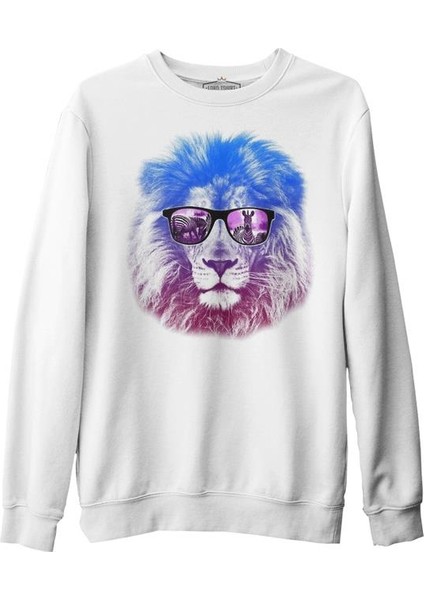 Lordd T-Shirt Summer - Aslan Beyaz Erkek Kalın Sweatshirt