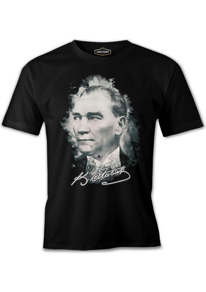Lordd T-Shirt Atatürk - Gri Siyah Erkek T-Shirt