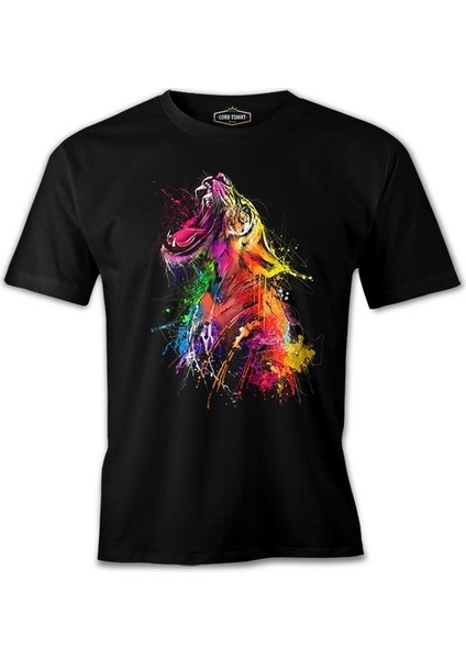 Lordd T-Shirt Roar - Kaplan Siyah Erkek T-Shirt