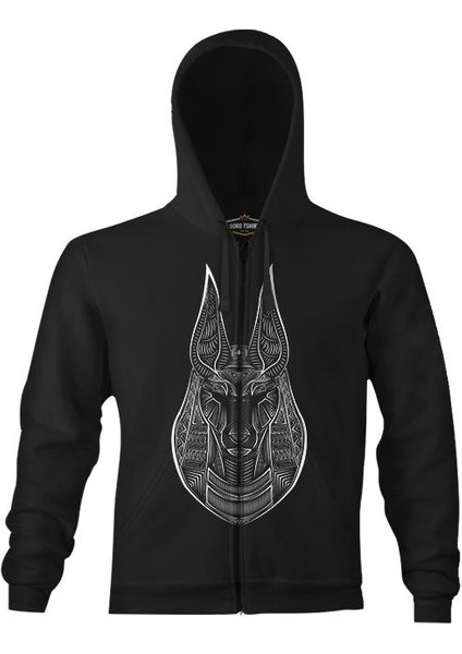 Lordd T-Shirt Anubis Siyah Erkek Kapüşonlu